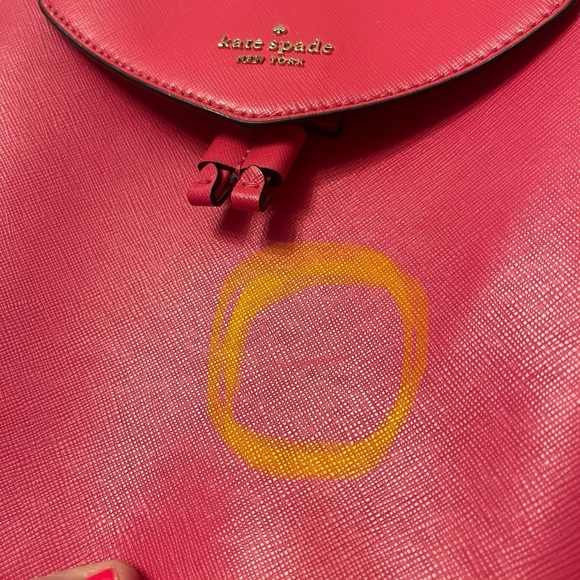 NWOT KATE SPADE Lizzie Medium Flap Saffiano Leather Backpack in Bikini Pink - Picture 10 of 10